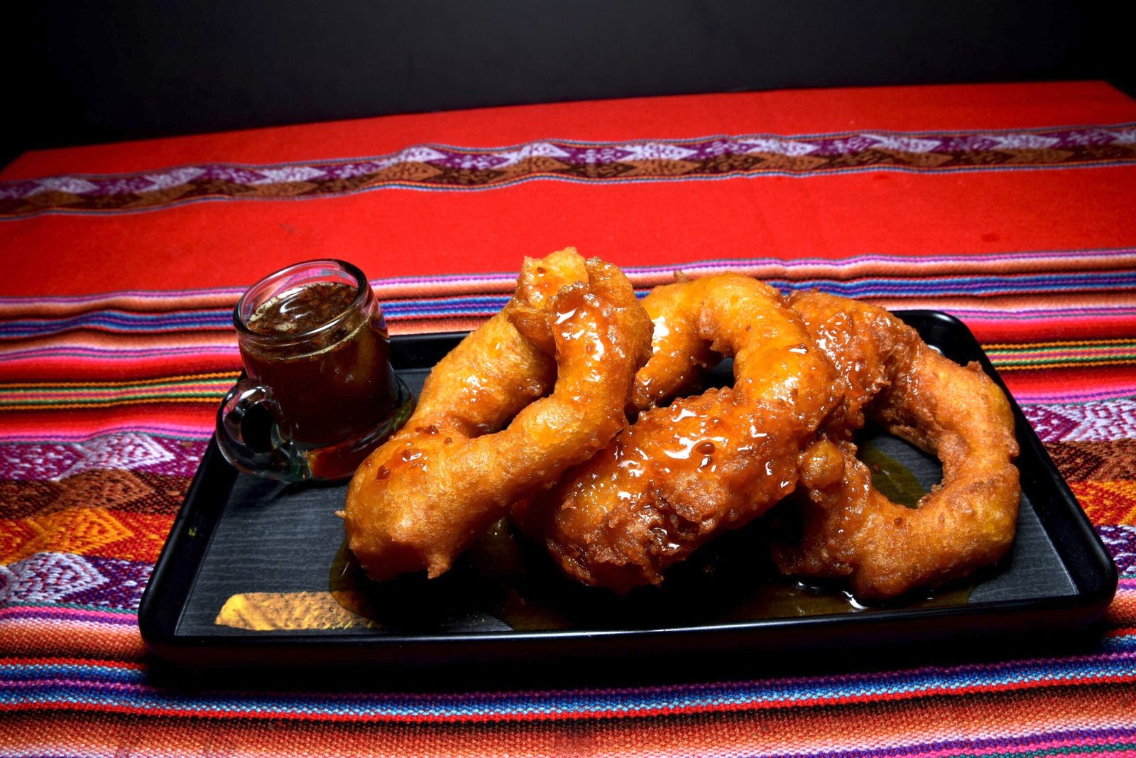 Picarones con salsa de miel