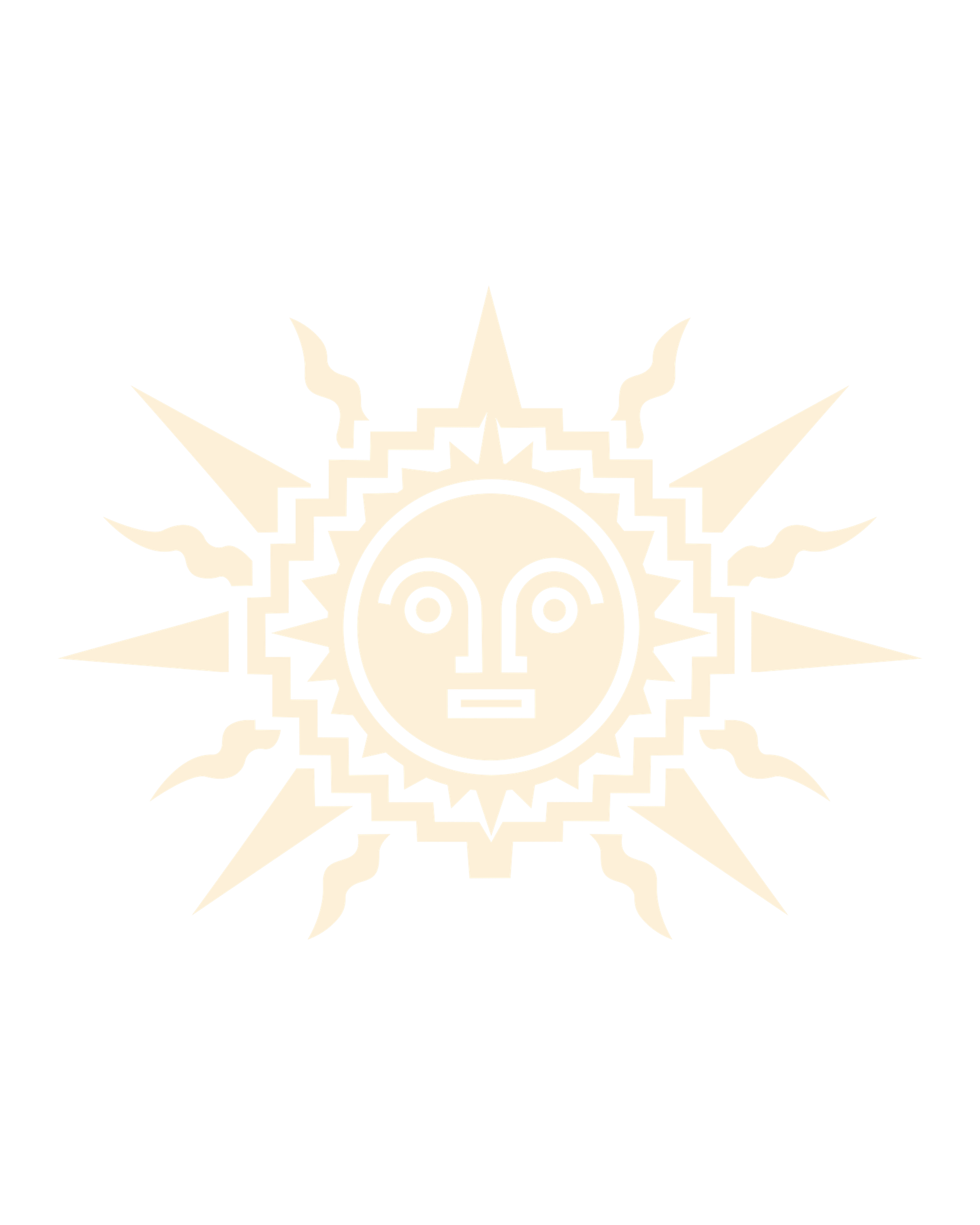 Isotipo de Bravo blanco hueso